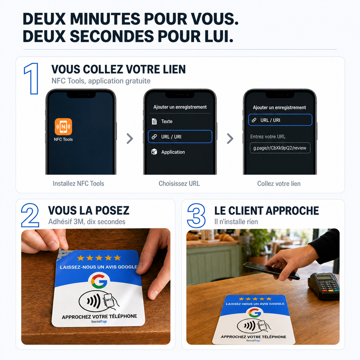 Plaque NFC Avis Google